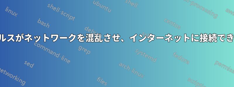 ウイルスがネットワークを混乱させ、インターネットに接続できない