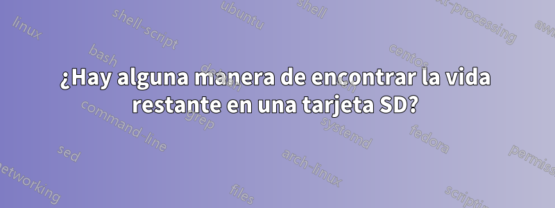 ¿Hay alguna manera de encontrar la vida restante en una tarjeta SD?