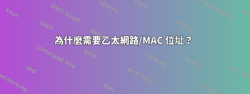 為什麼需要乙太網路/MAC 位址？