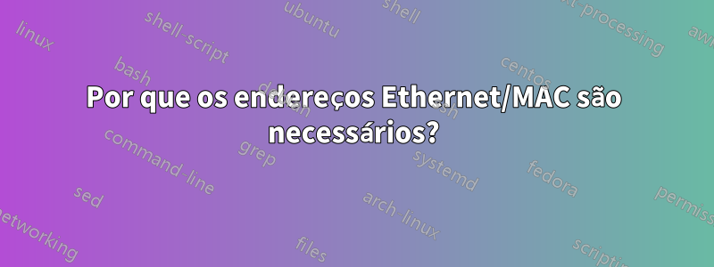 Por que os endereços Ethernet/MAC são necessários?