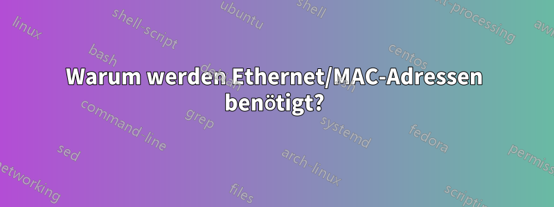 Warum werden Ethernet/MAC-Adressen benötigt?