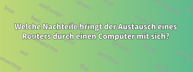 Welche Nachteile bringt der Austausch eines Routers durch einen Computer mit sich?