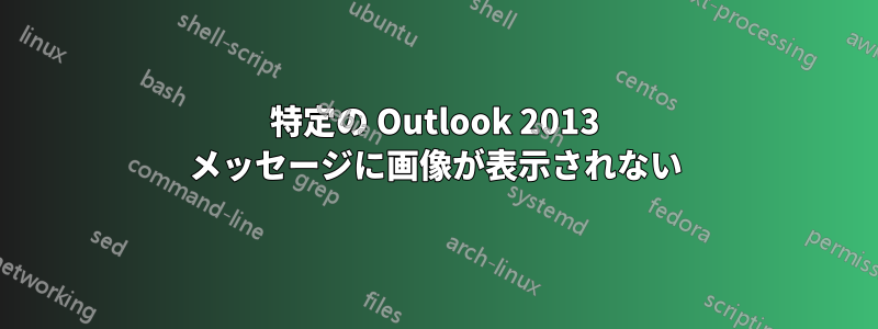 特定の Outlook 2013 メッセージに画像が表示されない