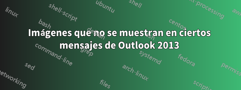 Imágenes que no se muestran en ciertos mensajes de Outlook 2013