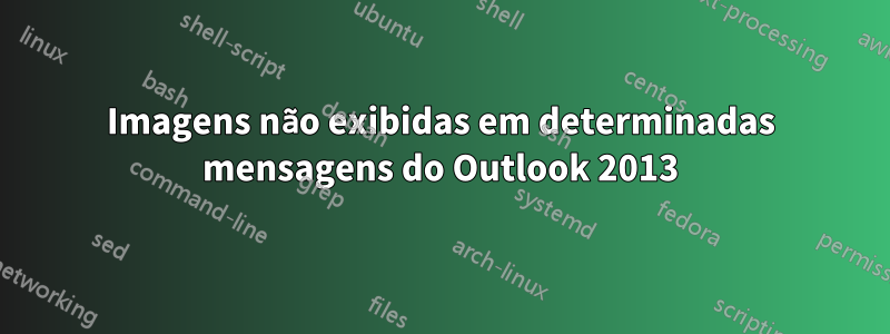 Imagens não exibidas em determinadas mensagens do Outlook 2013