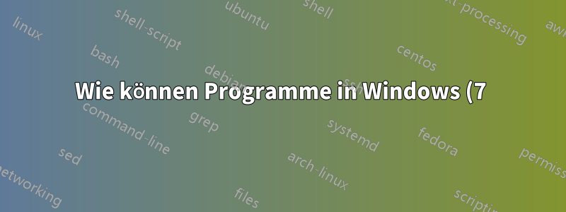 Wie können Programme in Windows (7) Sockets öffnen bzw. sich ohne UAC mit dem Internet verbinden?