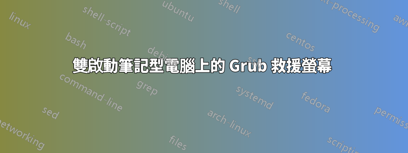 雙啟動筆記型電腦上的 Grub 救援螢幕