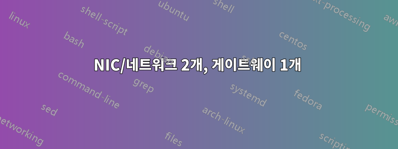 NIC/네트워크 2개, 게이트웨이 1개