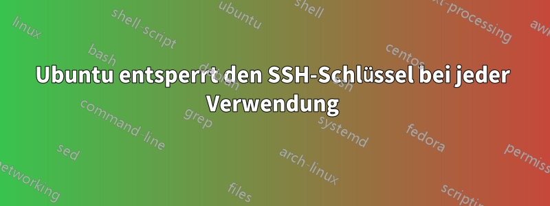 Ubuntu entsperrt den SSH-Schlüssel bei jeder Verwendung