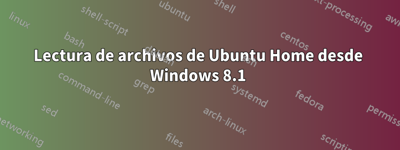 Lectura de archivos de Ubuntu Home desde Windows 8.1