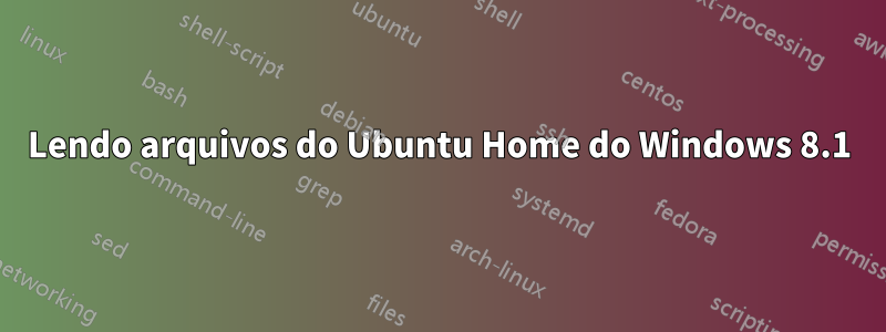 Lendo arquivos do Ubuntu Home do Windows 8.1