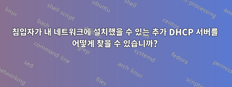 침입자가 내 네트워크에 설치했을 수 있는 추가 DHCP 서버를 어떻게 찾을 수 있습니까?