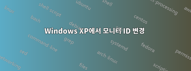 Windows XP에서 모니터 ID 변경