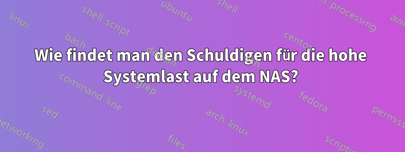 Wie findet man den Schuldigen für die hohe Systemlast auf dem NAS?