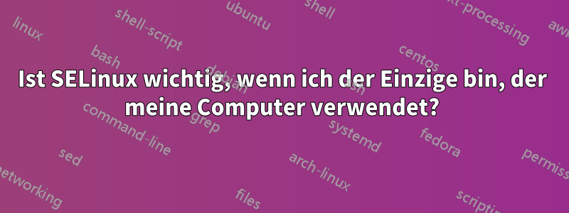 Ist SELinux wichtig, wenn ich der Einzige bin, der meine Computer verwendet?