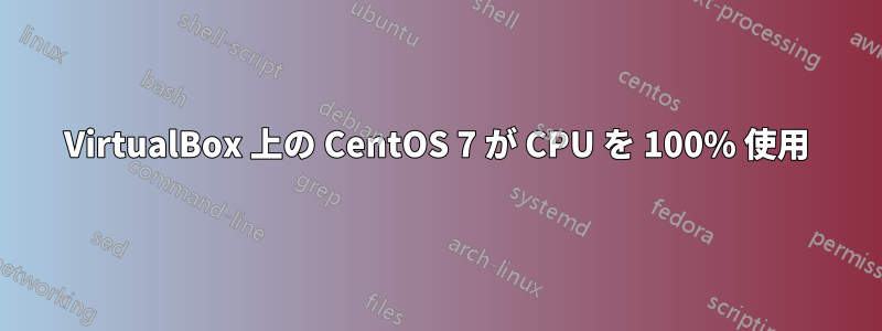 VirtualBox 上の CentOS 7 が CPU を 100% 使用