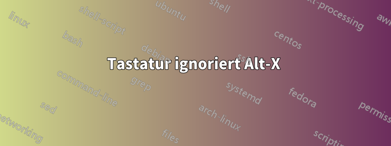 Tastatur ignoriert Alt-X