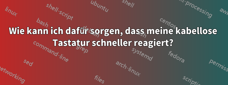 Wie kann ich dafür sorgen, dass meine kabellose Tastatur schneller reagiert?