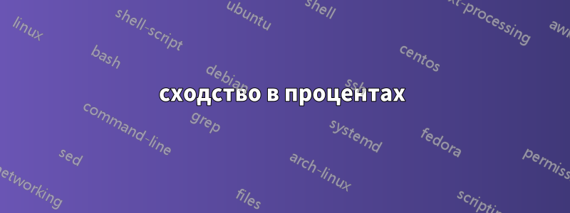 сходство в процентах