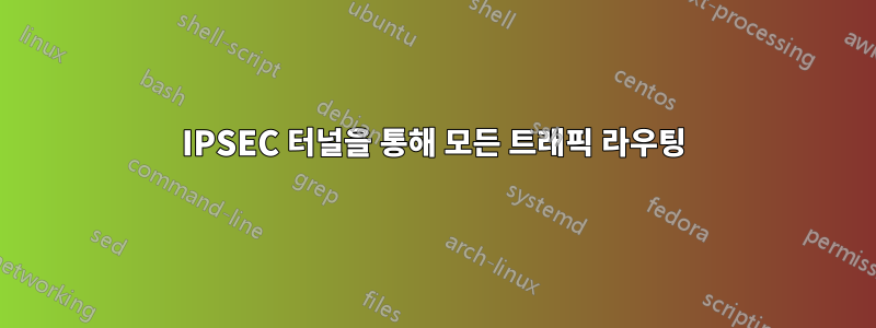 IPSEC 터널을 통해 모든 트래픽 라우팅