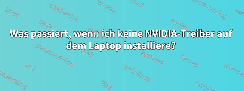 Was passiert, wenn ich keine NVIDIA-Treiber auf dem Laptop installiere?