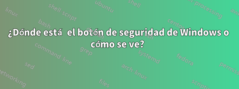 ¿Dónde está el botón de seguridad de Windows o cómo se ve? 