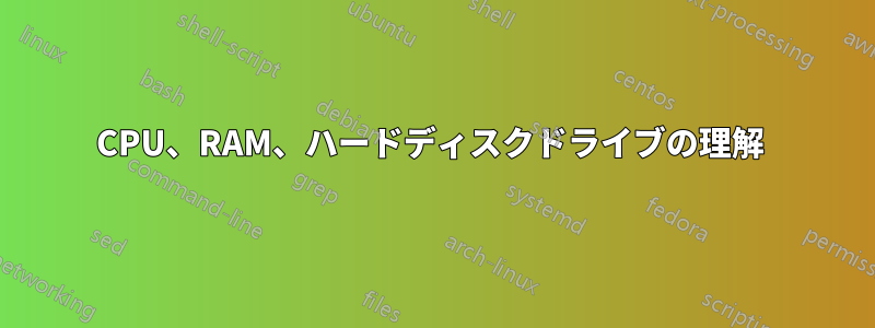 CPU、RAM、ハードディスクドライブの理解 