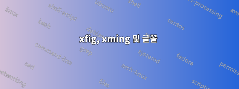 xfig, xming 및 글꼴