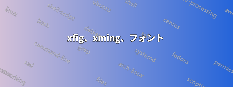 xfig、xming、フォント