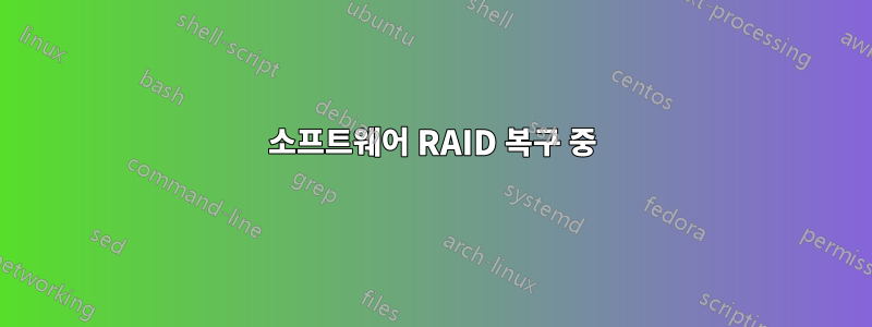 소프트웨어 RAID 복구 중