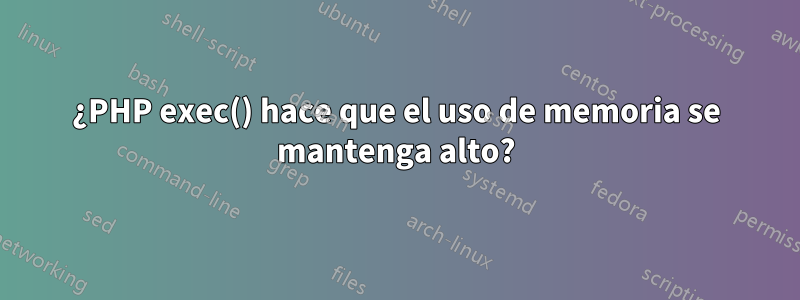 ¿PHP exec() hace que el uso de memoria se mantenga alto?