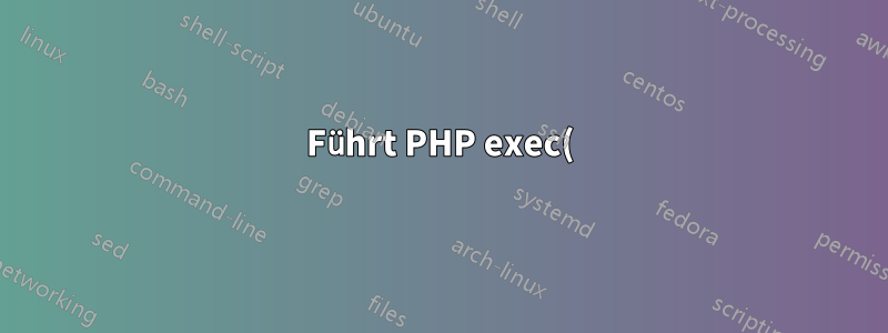 Führt PHP exec() dazu, dass die Speichernutzung hoch bleibt?