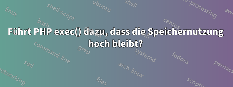 Führt PHP exec() dazu, dass die Speichernutzung hoch bleibt?