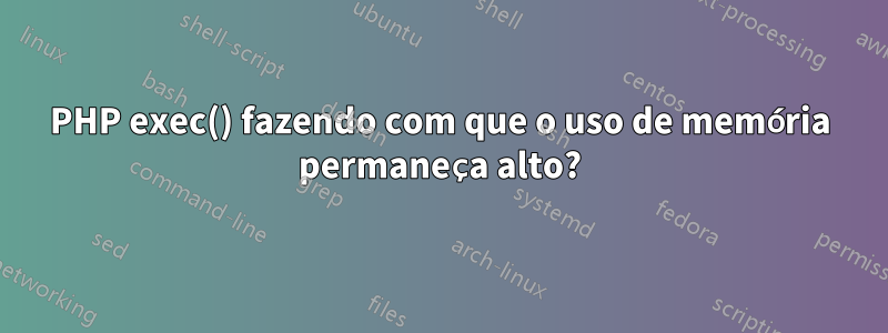 PHP exec() fazendo com que o uso de memória permaneça alto?