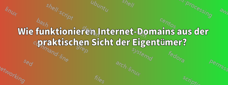 Wie funktionieren Internet-Domains aus der praktischen Sicht der Eigentümer? 