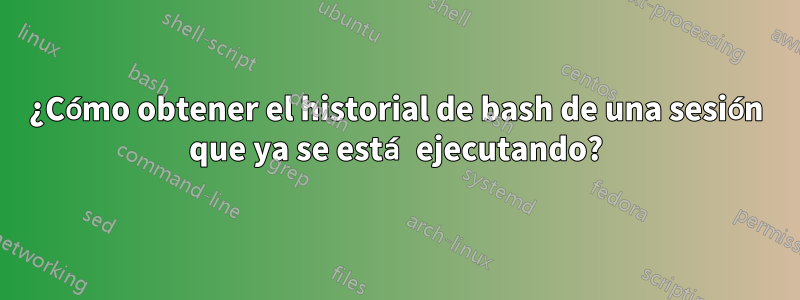 ¿Cómo obtener el historial de bash de una sesión que ya se está ejecutando?