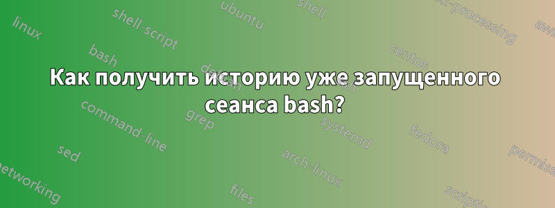 Как получить историю уже запущенного сеанса bash?