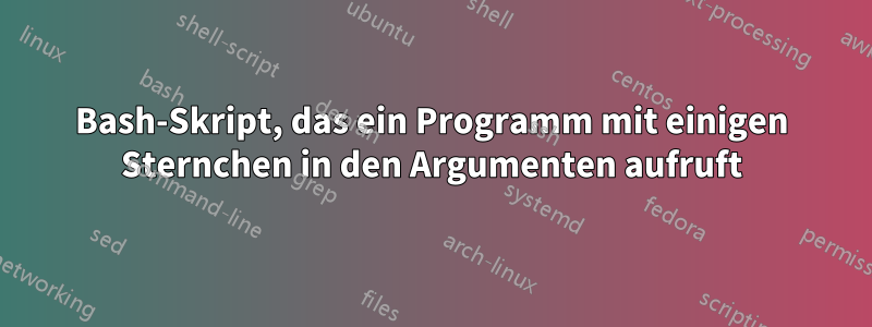 Bash-Skript, das ein Programm mit einigen Sternchen in den Argumenten aufruft