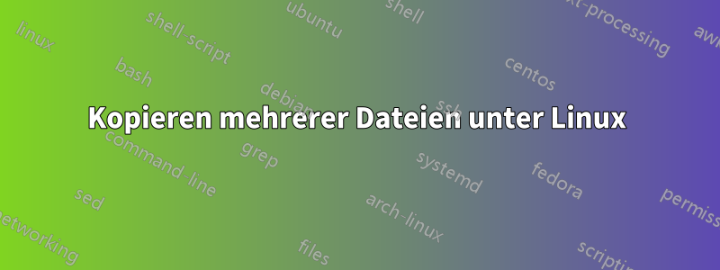 Kopieren mehrerer Dateien unter Linux