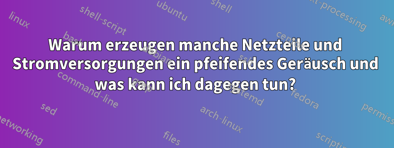 Warum erzeugen manche Netzteile und Stromversorgungen ein pfeifendes Geräusch und was kann ich dagegen tun?