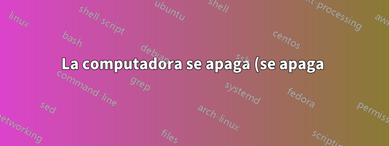 La computadora se apaga (se apaga) al salir de la hibernación; de lo contrario, funciona bien