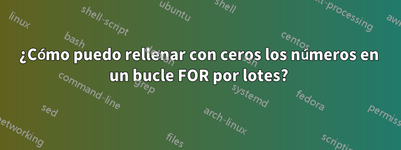 ¿Cómo puedo rellenar con ceros los números en un bucle FOR por lotes?