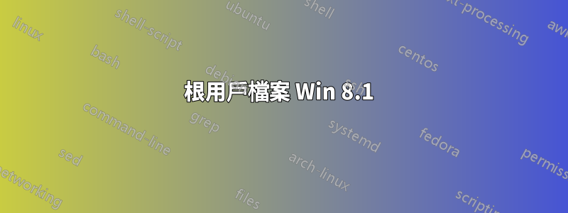 根用戶檔案 Win 8.1 