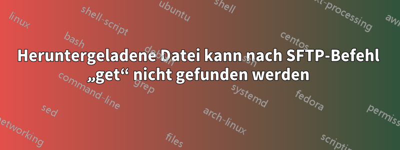 Heruntergeladene Datei kann nach SFTP-Befehl „get“ nicht gefunden werden