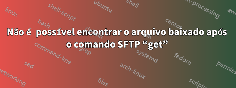 Não é possível encontrar o arquivo baixado após o comando SFTP “get”