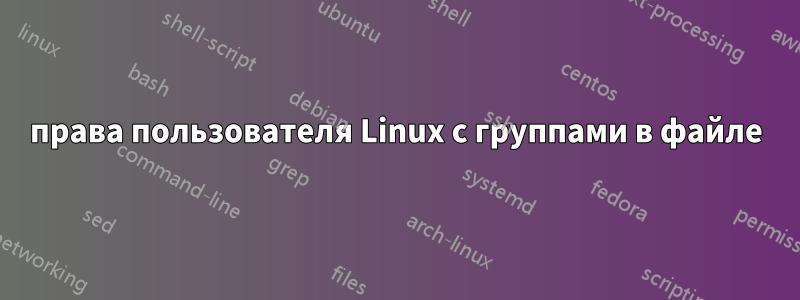 права пользователя Linux с группами в файле