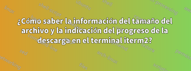 ¿Cómo saber la información del tamaño del archivo y la indicación del progreso de la descarga en el terminal iterm2?