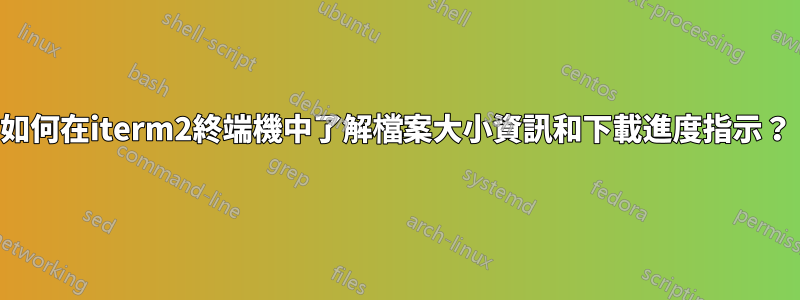 如何在iterm2終端機中了解檔案大小資訊和下載進度指示？