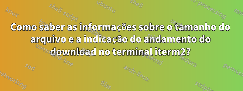 Como saber as informações sobre o tamanho do arquivo e a indicação do andamento do download no terminal iterm2?