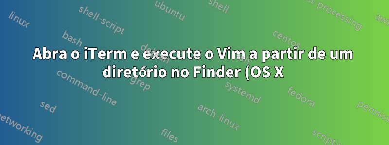 Abra o iTerm e execute o Vim a partir de um diretório no Finder (OS X)